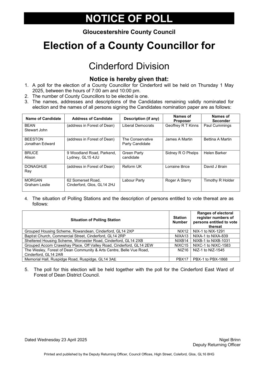 2025 Notice of Poll - Cinderford.jpg